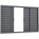 Ver imagem 1 de Janela Veneziana 4f.100x100 Req. 7cm sem Grade sem Vidro