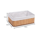 Ver imagem 2 de Cesto Organizador Dobravel Bambu Claro 33x23x12cm Mimo Style