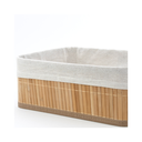 Ver imagem 3 de Cesto Organizador Dobravel Bambu Claro 33x23x12cm Mimo Style