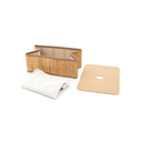 Ver imagem 4 de Cesto Organizador Dobravel Bambu Claro 33x23x12cm Mimo Style