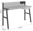 Ver imagem 6 de Escrivaninha Mesa para Computador Job Off White - Imcal Móveis