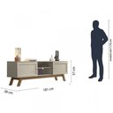 Ver imagem 4 de Rack Retrô para TV até 70 Polegadas 2 Portas Correr Ema CabeCasa MadeiraOriginals