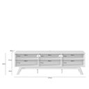 Ver imagem 4 de Rack Retrô para TV até 70 Polegadas 2 Portas Correr Ema CabeCasa MadeiraOriginals