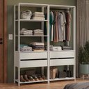 Ver imagem 1 de Guarda-roupa Closet Modulado 4 Gavetas 140 Cm Valencia Madesa