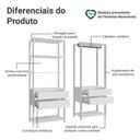 Ver imagem 5 de Guarda-roupa Closet Modulado 4 Gavetas 140 Cm Valencia Madesa