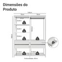 Ver imagem 4 de Guarda-roupa Closet Modulado 4 Gavetas 140 Cm Valencia Madesa