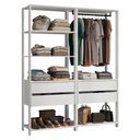 Ver imagem 3 de Guarda-roupa Closet Modulado 4 Gavetas 140 Cm Valencia Madesa