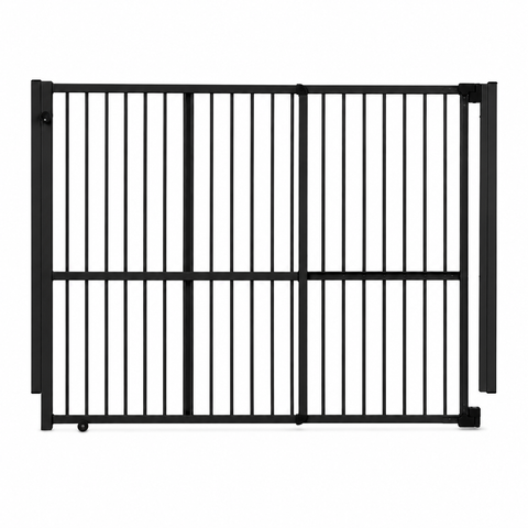 Portão de Segurança - Alumínio - 100 Cm X 108 a 200 Cm - Preto