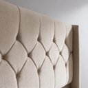 Ver imagem 3 de Cabeceira Pérola para Box Casal 138 Estofada Tecido Suede Off White