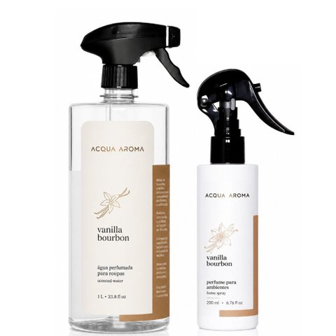 Kit Vanilla Bourbon Água Perfumada 1L + Perfume p/ Ambientes