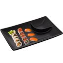 Ver imagem 3 de Kit 30 Pratos para Sushi com Molheira Melamina Pretos 19x12,5cm Lyor Tóquio Retangulares