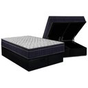 Ver imagem 1 de Conjunto Box Baú Queen: Colchão Espuma Ortobom D45 / Airtech 150 + Base Crc Suede Black(158x198)