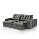 Ver imagem 4 de Sofá Retrátil e Reclinável Galliano 2,50m - Fortbello Estofados:cinza