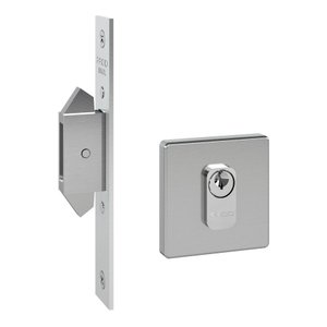 Fechadura Porta Correr Pado Inox Escovada Trava Expansiva