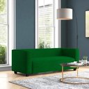 Ver imagem 1 de Sofá Namoradeira Amsterdam 1,40m Suede Verde - Inova Decorações