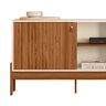 Painel para Tv Ate 42° 120cm e Bancada Mobler Wood:perola Metalizado/cinamomo Mel - 3