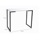 Ver imagem 3 de Escrivaninha Mesa Escritório Slim 90cm Industrial Yescasa Branca e Preto