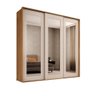 Guarda-Roupa Personal Organizer Casal 2,50M MDF 3 Portas Espelhadas Cool Home - 1
