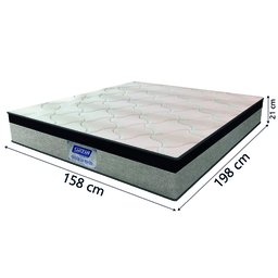 Cama Box Casal Queen Gazin Colchão Espuma D33 Flash Suede Cinza/preto - 3