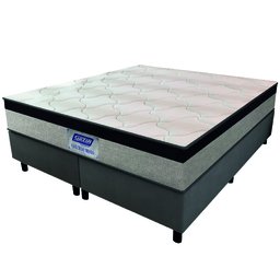Cama Box Casal Queen Gazin Colchão Espuma D33 Flash Suede Cinza/preto - 1