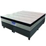 Cama Box Casal Queen Gazin Colchão Espuma D33 Flash Suede Cinza/preto - 1