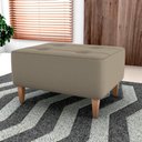Ver mais imagens de Puff Decorativo para Sala Piva 62x52 Cm E434 Marrom Claro Milani Store