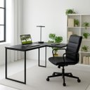 Ver imagem 5 de Mesa em L Industrial para Escritório e Home Office:preto