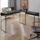 Ver imagem 4 de Mesa em L Industrial para Escritório e Home Office:preto