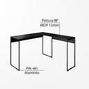 Ver imagem 6 de Mesa em L Industrial para Escritório e Home Office:preto