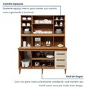 Ver imagem 2 de Kit de Cozinha Atenas 5 Portas 3 Gavetas MDF MDP Nature-Off Kaiki Móveis