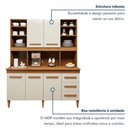 Ver imagem 6 de Kit de Cozinha Atenas 5 Portas 3 Gavetas MDF MDP Nature-Off Kaiki Móveis