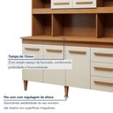 Ver imagem 3 de Kit de Cozinha Atenas 5 Portas 3 Gavetas MDF MDP Nature-Off Kaiki Móveis