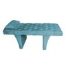 Kit Maca Estética Reta Capitonê com Mocho e Escadinha Marrom Slk Decor Azul Turquesa - 2