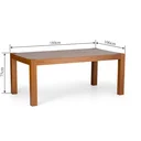Ver imagem 2 de Mesa de Jantar 180x100cm Garapa Rinno Marrom/Castanho