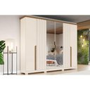 Ver mais imagens de Guarda Roupa 6 Portas 2 Esp c/Pés Napoli Henn Off/Nat