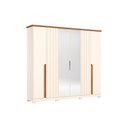 Ver imagem 1 de Guarda Roupa 6 Portas 2 Esp c/Pés Napoli Henn Off/Nat