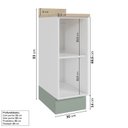 Ver imagem 3 de Balcão Planejado 1 Porta 30cm com Tampo Arizona CabeCasa MadeiraOriginals Verde/Menta/Branco