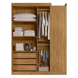 Roupeiro Modular Casal 7 Portas 5 Gavetas Veneza - Moval:freijoo - 7