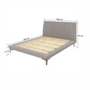 Ver imagem 4 de Cama Casal com Cabeceira Estofada Moon Cinza