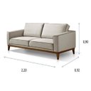 Ver imagem 3 de Sofá Living 3 Lugares 2,2m Jacquard Bragalar