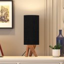 Ver imagem 1 de Abajur de Mesa Viena em Tecido Premium e Pés de Madeira:preto