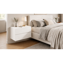 Ver imagem 1 de Kit 2 Mesa de Cabeceira Suspensa Ideal para Quarto de Casal ou Solteiro Branco