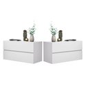 Ver imagem 4 de Kit 2 Mesa de Cabeceira Suspensa Ideal para Quarto de Casal ou Solteiro Branco