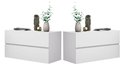 Ver imagem 4 de Kit 2 Mesa de Cabeceira Suspensa Ideal para Quarto de Casal ou Solteiro Branco