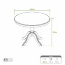 Ver imagem 3 de Mesa Redonda 4 Lugares 105cm Torneada Clássico Norah - Iaza Moveis
