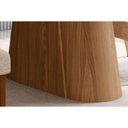 Ver imagem 4 de Mesa P- Cozinha Olivia SC120 C- Tampo Madeirado C- Vidro Curvo 180x90cm Nature-Off White - Henn