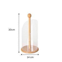 Suporte Porta Rolo de Papel Bambu – Cozinha e Decoração - 2