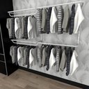 Ver imagem 1 de Kit para Closet com 7 Peças Regulável 200x100cm Cor Branco Modelo Clst1b233