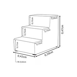 Escada Rampa para Pet Cachorro Gato Bellamado:bege - 4