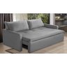 Sofá sem Caixa Retrátil e Reclinável 1,85m com Molas Luzia Suede Cinza Madelina Decor - 1